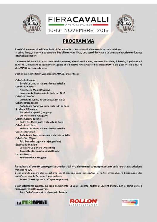 fiera cavalli programme